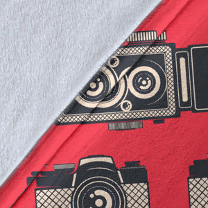 Camera Pattern Print Design 05 Premium Blanket