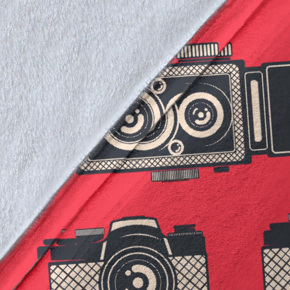 Camera Pattern Print Design 05 Premium Blanket