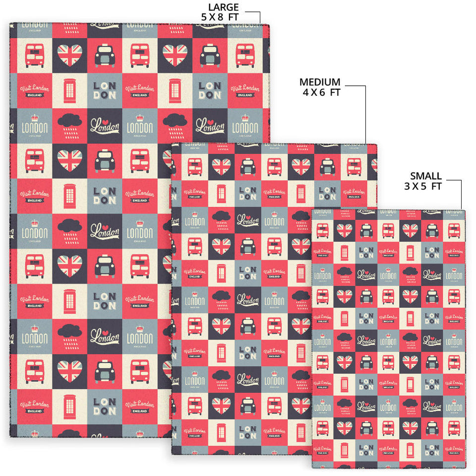British Pattern Print Design 05 Area Rug