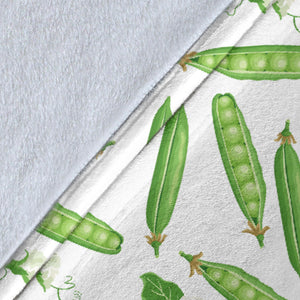 Green Peas Pattern Print Design 04 Premium Blanket
