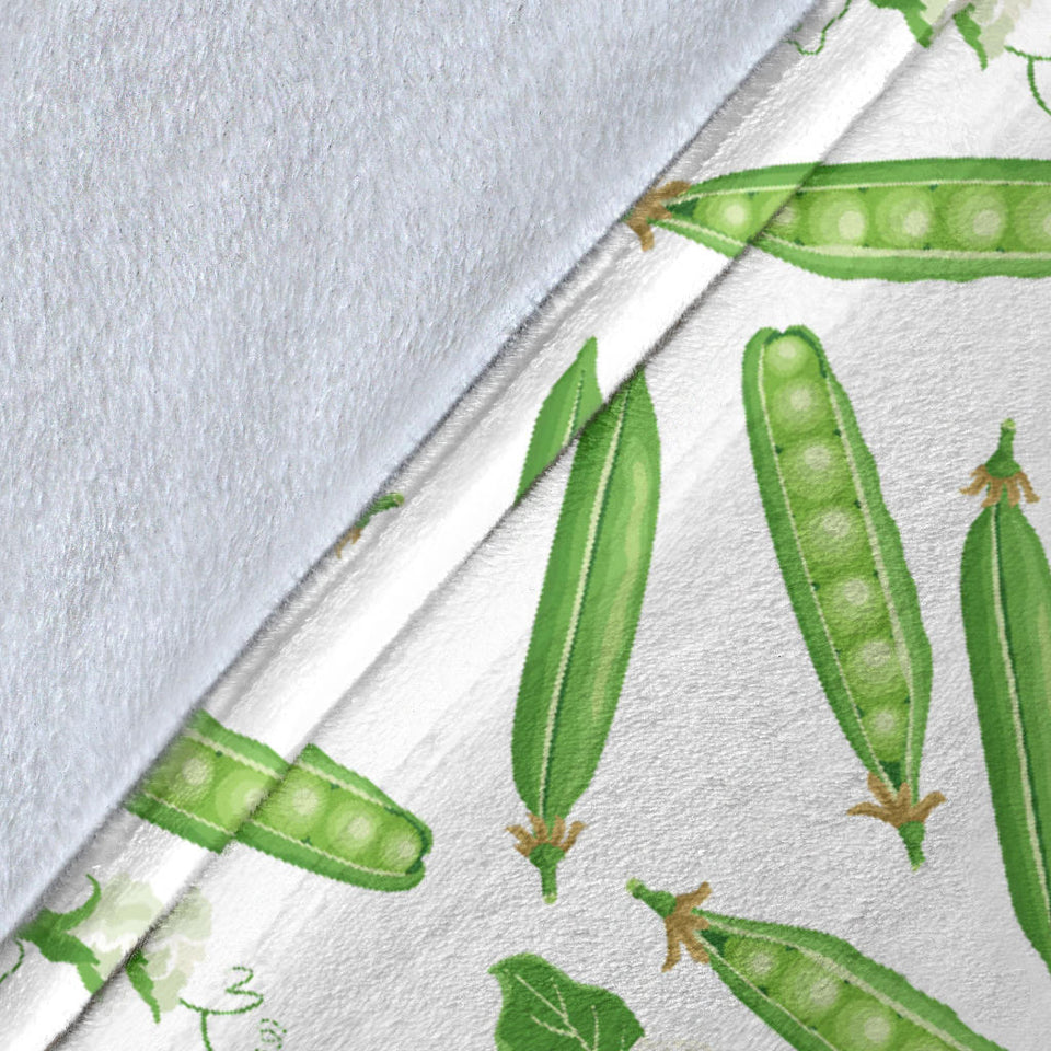 Green Peas Pattern Print Design 04 Premium Blanket