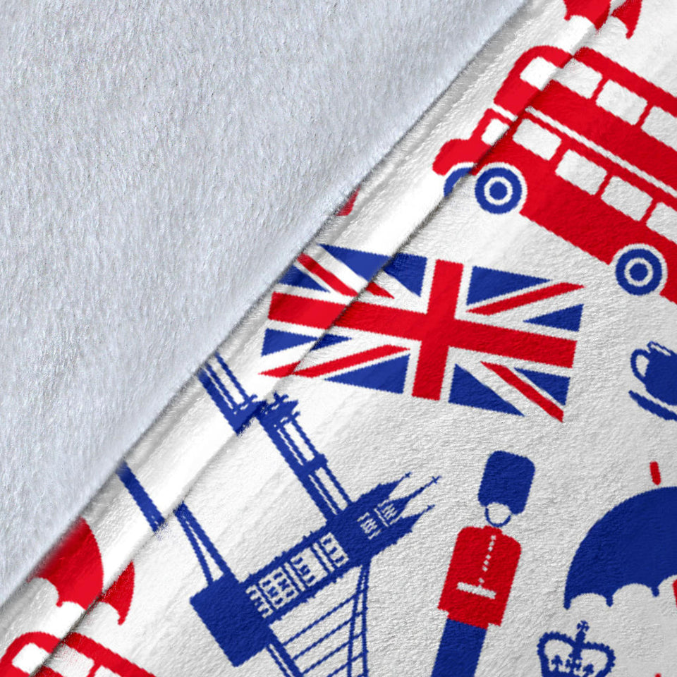 British Pattern Print Design 01 Premium Blanket