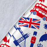 British Pattern Print Design 01 Premium Blanket