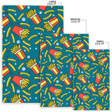 French Fries Red Paper Box Pattern Area Rug