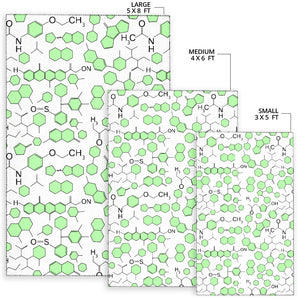 Chemistry Periodic Table Pattern Print Design 03 Area Rug
