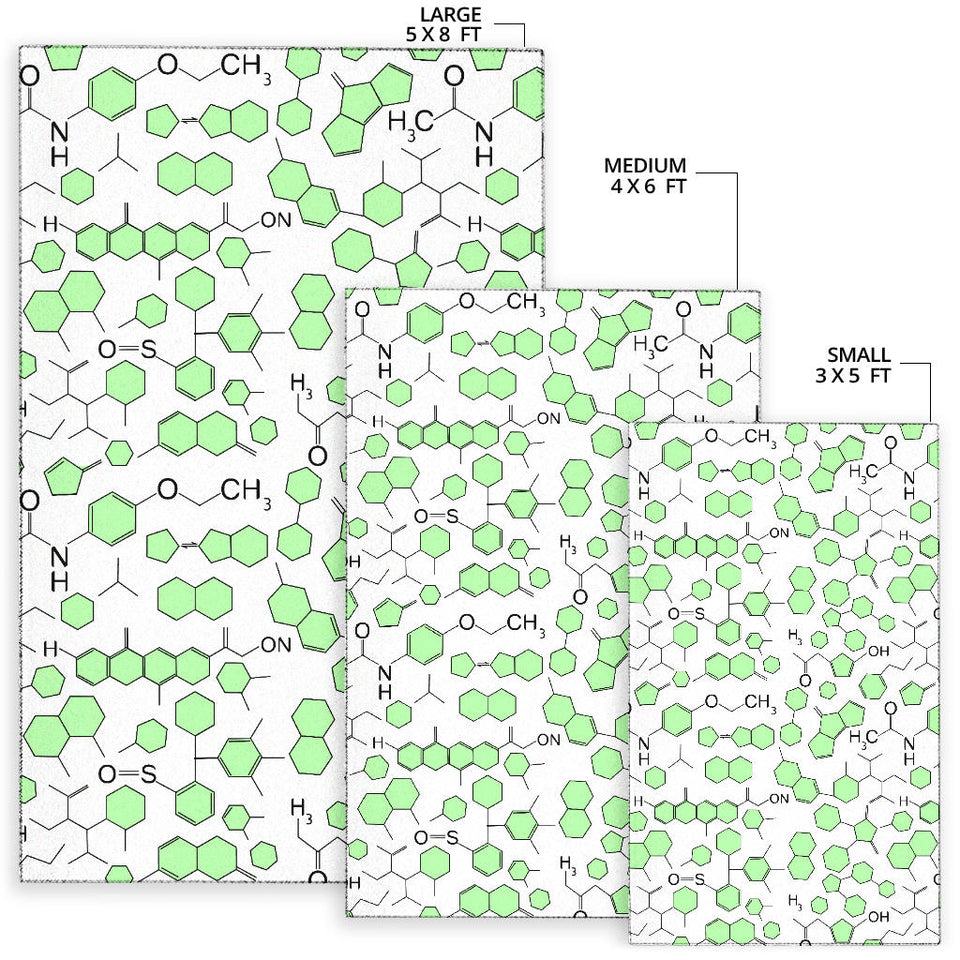 Chemistry Periodic Table Pattern Print Design 03 Area Rug