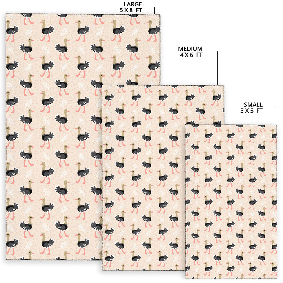 Ostrich Pattern Print Design 05 Area Rug