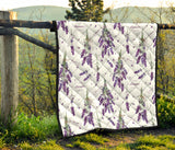 Lavender Flower Design Pattern Premium Quilt