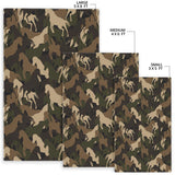 Horse Camouflage Pattern Area Rug