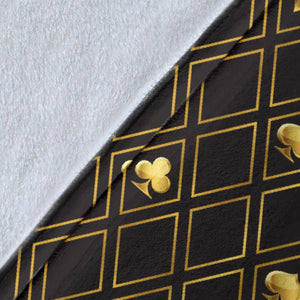Casino Cards Suits Pattern Print Design 01 Premium Blanket