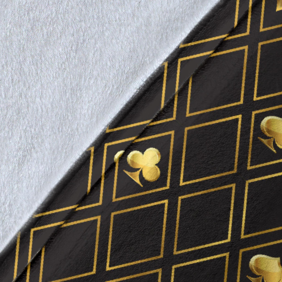 Casino Cards Suits Pattern Print Design 01 Premium Blanket