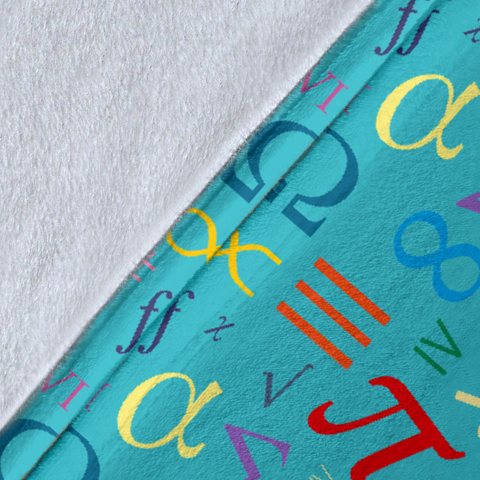 Math Pattern Print Design 02 Premium Blanket