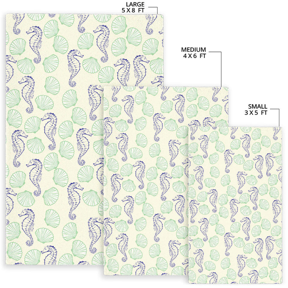 Seahorse Shell Pattern Area Rug