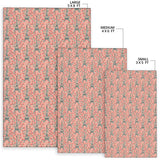 Eiffel Tower Flower Background Pattern Print Design 03 Area Rug