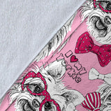 Yorkshire Terrier Pattern Print Design 03 Premium Blanket