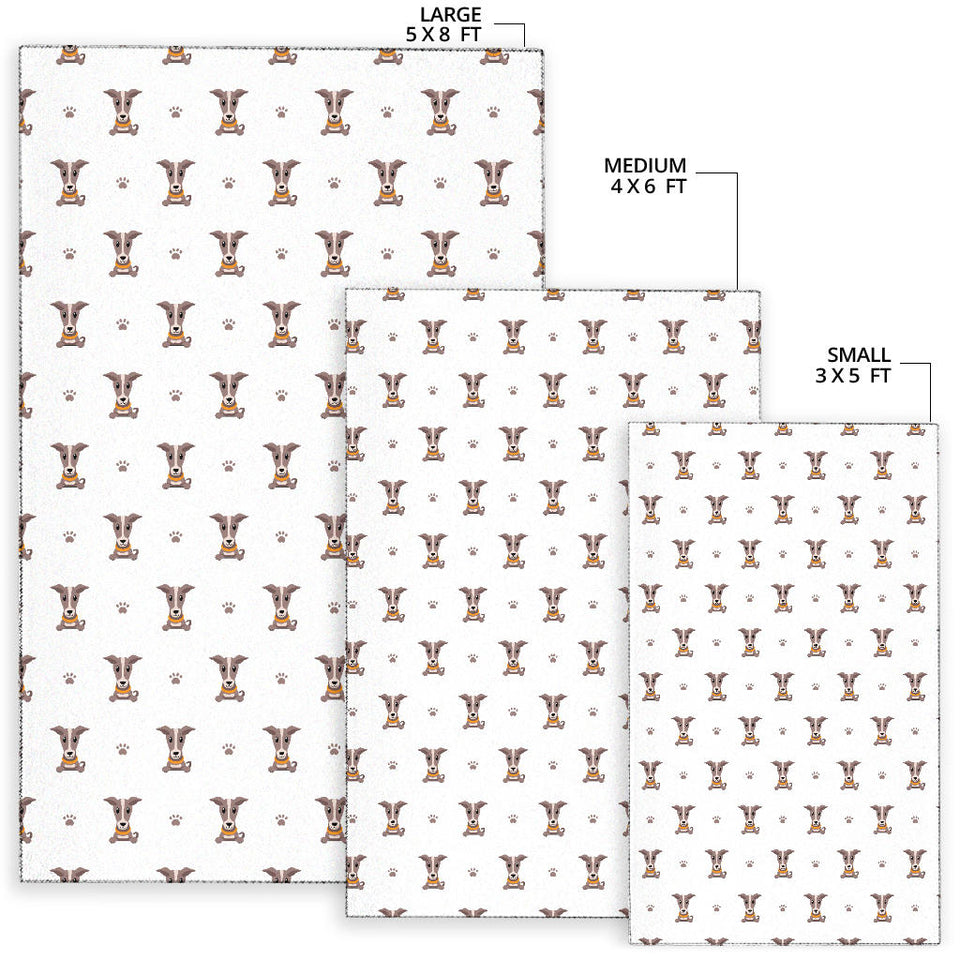 Greyhound Pattern Print Design 05 Area Rug