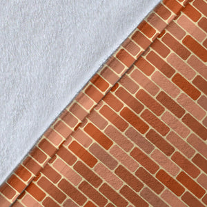 Brick Printed Pattern Print Design 02 Premium Blanket