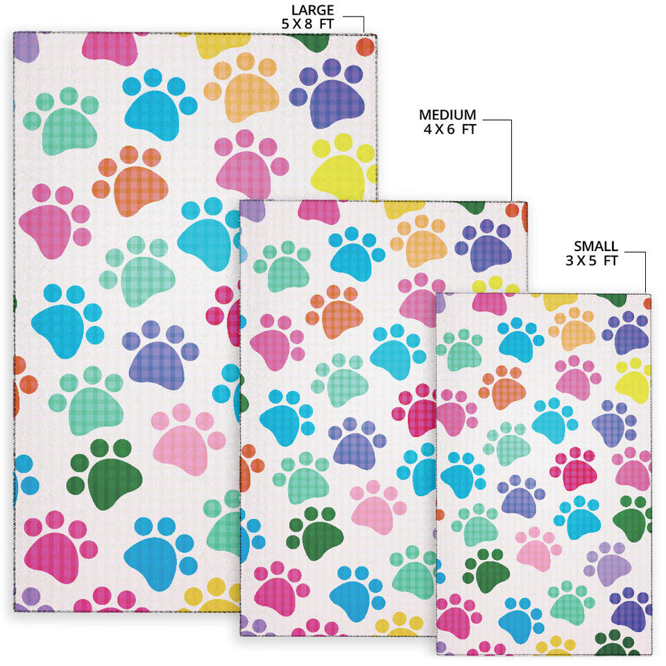Dog Paws Pattern Print Design 01 Area Rug