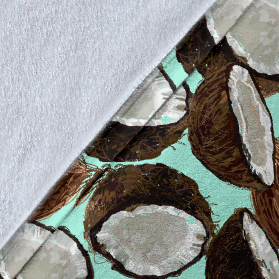 Coconut Pattern Print Design 03 Premium Blanket