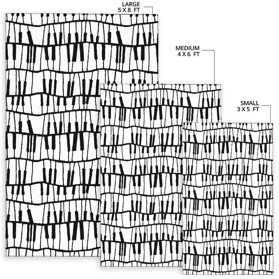 Piano Pattern Print Design 03 Area Rug