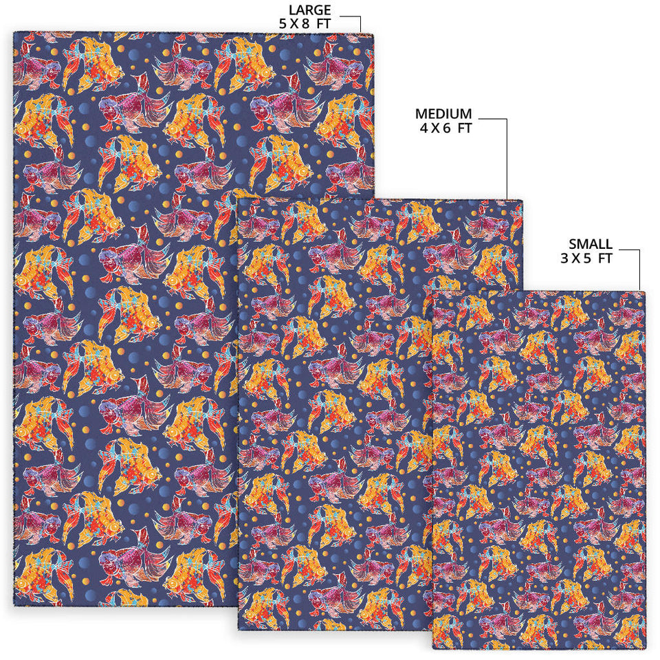 Goldfish Pattern Print Design 05 Area Rug