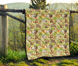 Guinea Pig Pattern Print Design 04 Premium Quilt