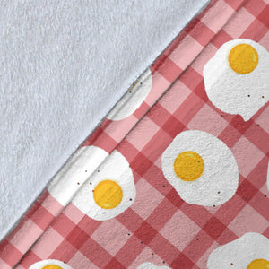 Fried Eggs Pattern Print Design 03 Premium Blanket