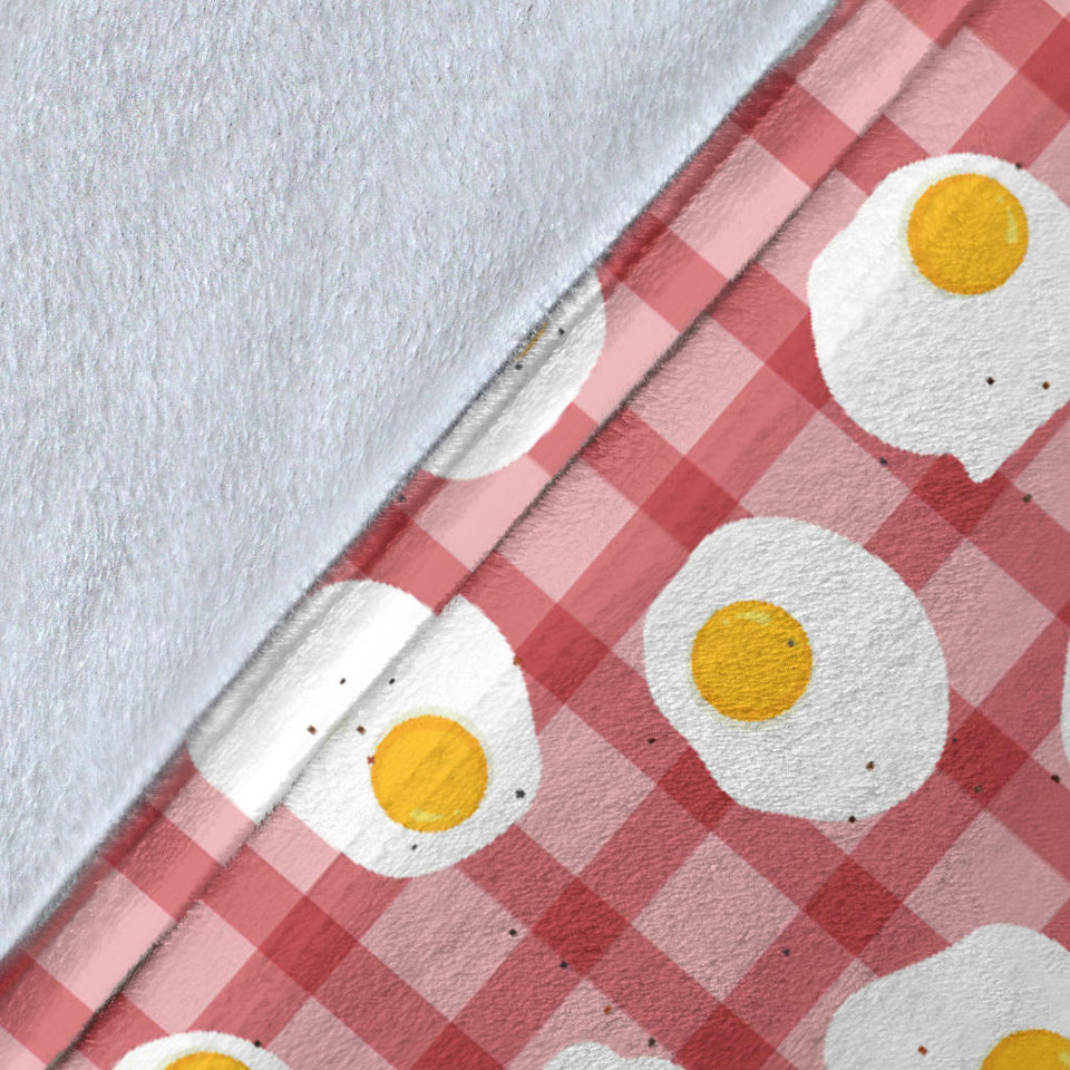 Fried Eggs Pattern Print Design 03 Premium Blanket