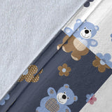 Teddy Bear Pattern Print Design 03 Premium Blanket