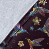 Hummingbird Pattern Print Design 04 Premium Blanket