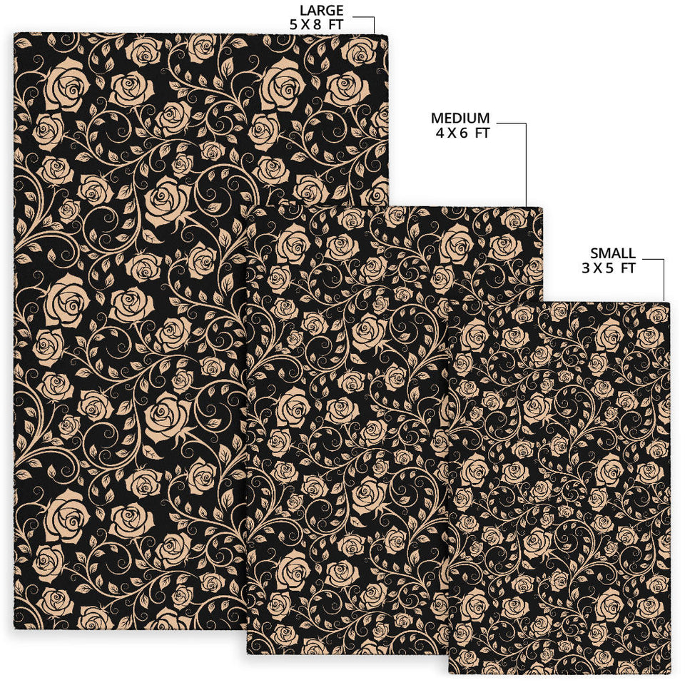 Rose Pattern Print Design 04 Area Rug