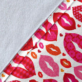 Lips Pattern Print Design 01 Premium Blanket