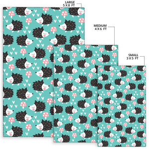 Hedgehog Pattern Print Design 03 Area Rug