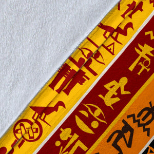 Egypt Hieroglyphics Pattern Print Design 01 Premium Blanket
