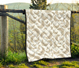 Cool Gold Moon Abstract Pattern Premium Quilt