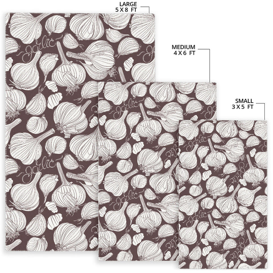 Garlic Bulb Dark Background Area Rug