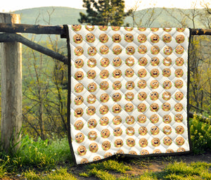 Hamburger Pattern Print Design 04 Premium Quilt