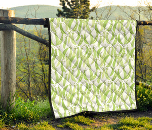 Green Peas Pattern Print Design 03 Premium Quilt