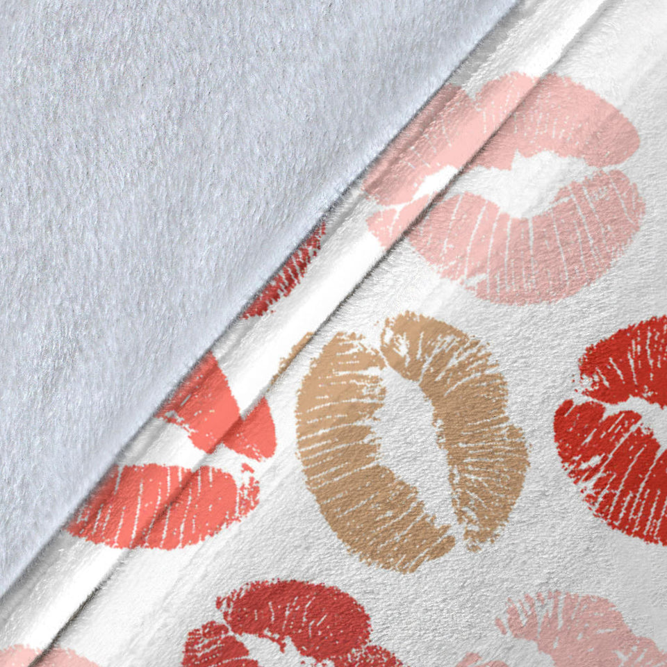 Lips Pattern Print Design 04 Premium Blanket