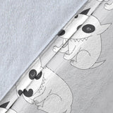 Bull Terrier Pattern Print Design 01 Premium Blanket