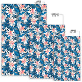 Hibiscus Pattern Print Design 02 Area Rug.