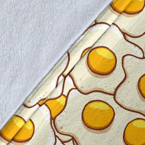 Fried Eggs Pattern Print Design 02 Premium Blanket