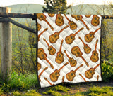 Paint Guitar Pattern Premium Quilt