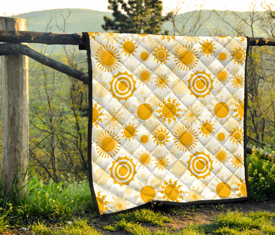 Sun Design Pattern Premium Quilt