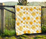 Sun Design Pattern Premium Quilt