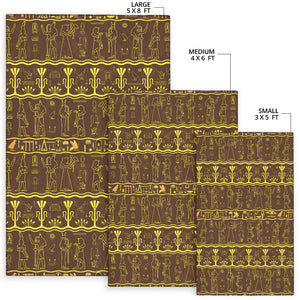 Egypt Hieroglyphics Pattern Print Design 03 Area Rug