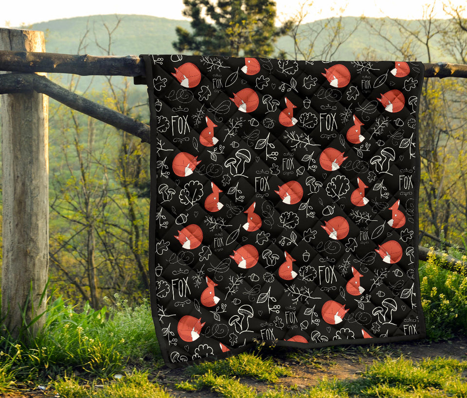 Fox Sleeping Fox Pattern Premium Quilt