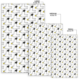 Seagull Pattern Print Design 05 Area Rug