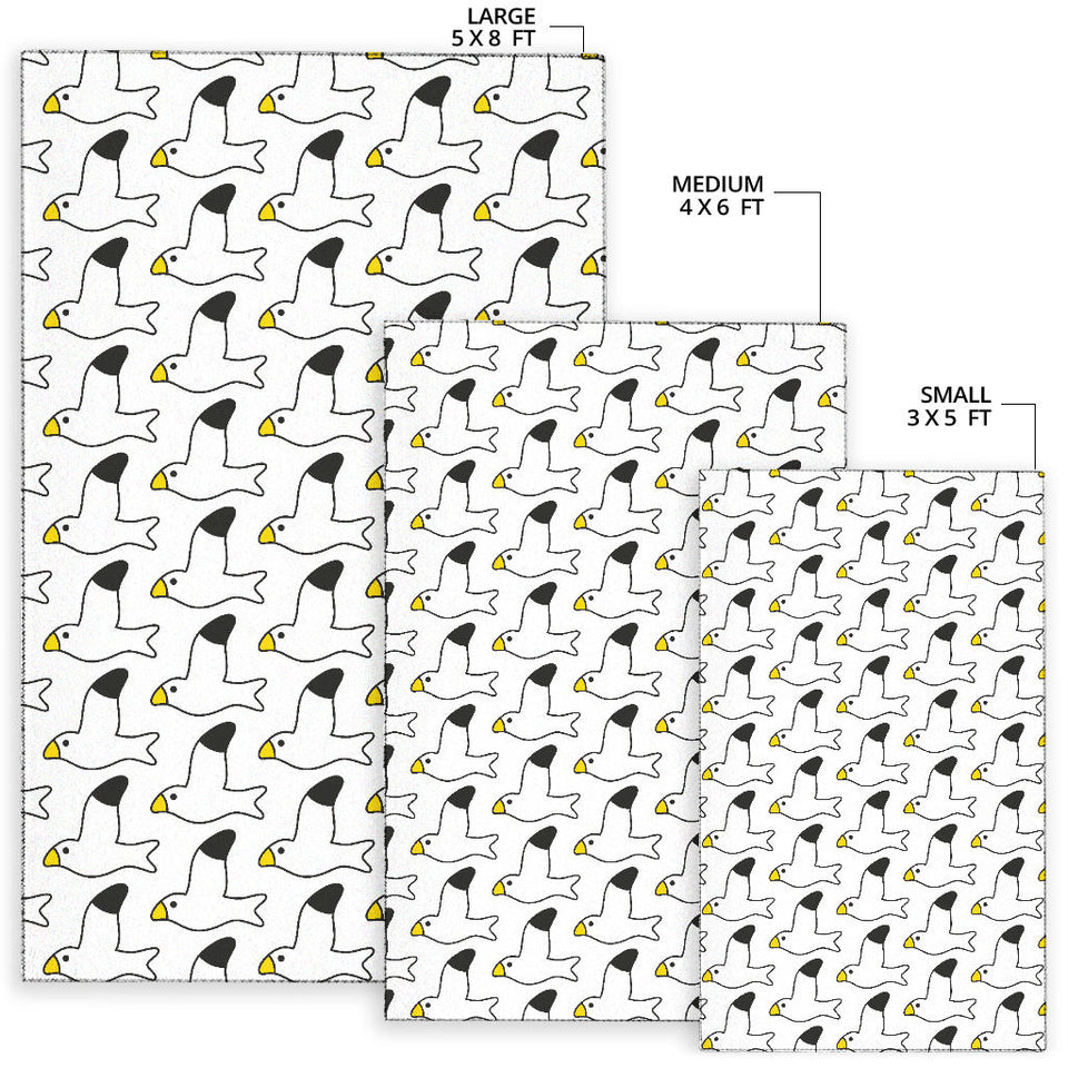 Seagull Pattern Print Design 05 Area Rug