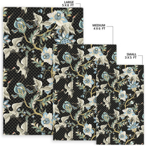 Japanese Crane Ornament Elements Area Rug